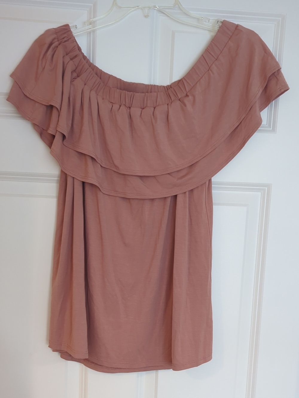 mts Off Shoulder Blouse in Pink Size Medium NWT